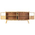 Rustika Rowe -  Sideboard Brown and Black 160x30x80 cm Solid Rough Mango Wood